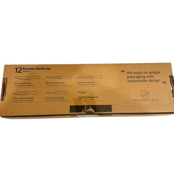 CAROTE Fruit/Floral Design Stainless Steel Kitchen Knife 12 Pc Set - Picture 7 of 8